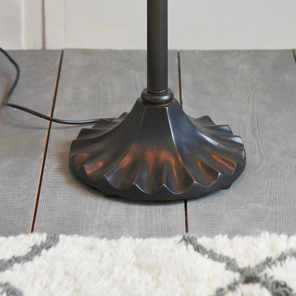 Lampada da terra Tiffany FARGO vetro 2xE27 tiranti
