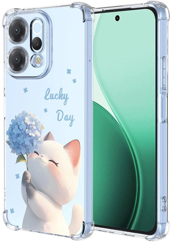 Copritelefono Stivale resistente - TPU morbido - Trasparente - Ultraflessibile - Copertura elegante - Compatibile con Oppo Reno14 5G - Copritelefono