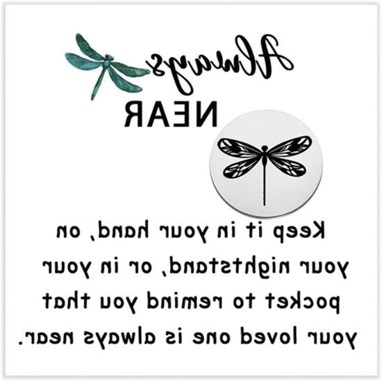 Token di Consolazione e Ricordo per Persone Care - Design Dragone - Regalo di Commemorazione per l'Addio - Sempre in Memoria - Supporto in Momenti Difficili