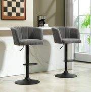 Set 2 sgabelli da bar girevoli grigio scuro