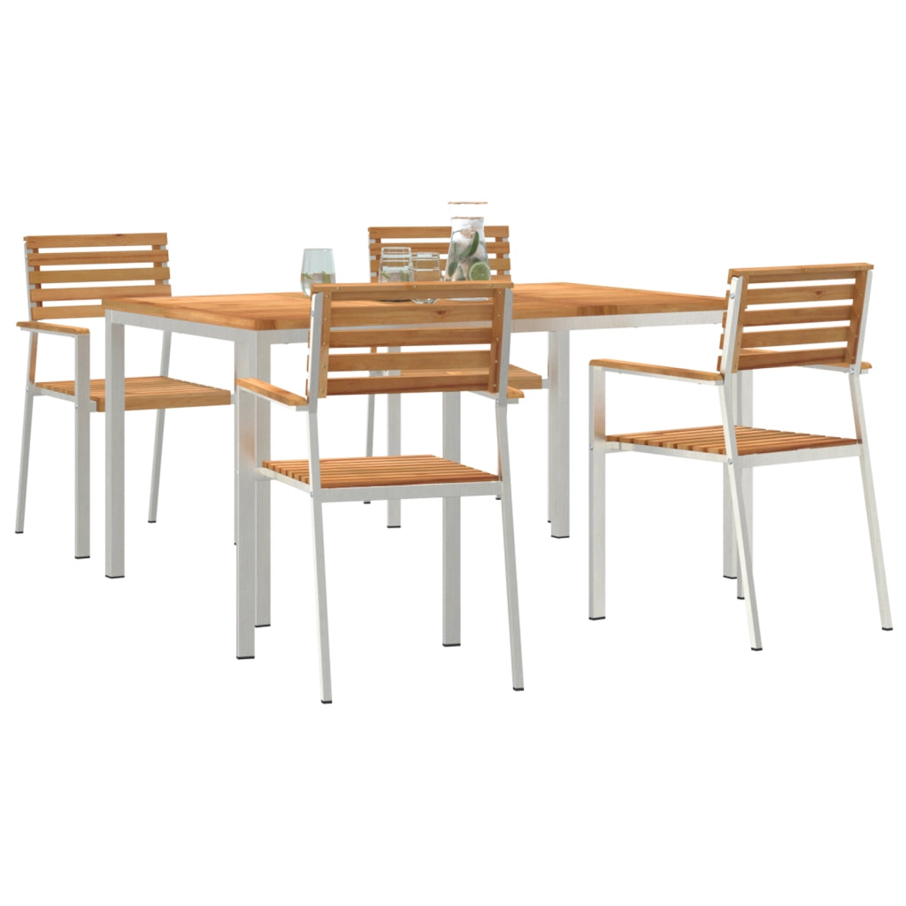 Set pranzo giardino  5 pezzi in legno massello di teak