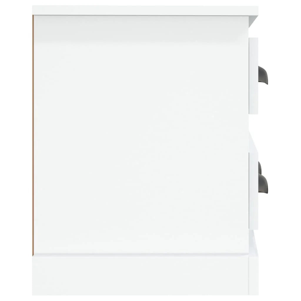 Mobile TV multimediale mensola TV mobile TV sala da pranzo soggiorno camera da letto finitura lucida 100 x 35,5 x 45 cm legno ingegnerizzato bianco 02_0026985