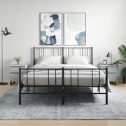 Comodini 2pz-Set di 2 Tavolino da notte Grigio Cemento 40x35x50 cm in Legno Multistrato 126309