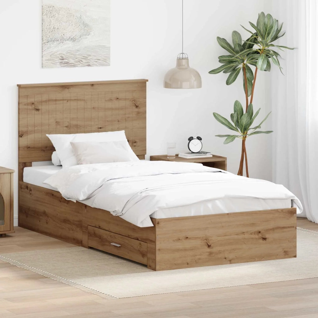 Struttura del letto Rovere artigianale 100 x 200 cm