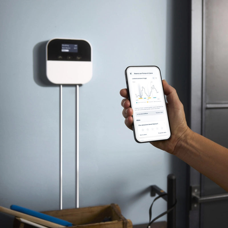 Tado ottimizzatore per poma di calore X. controllo tramite app. Assistenti vocali Google e Alexa. statistiche consumi
