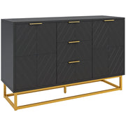 Credenza design ¨C zephmum ¨C nero legno metallo dorato