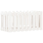 Fioriera rialzata per piante fiori terrazza giardino design del giardino con recinzione 100 x 50 x 50 cm pino bianco massiccio 02_0039788