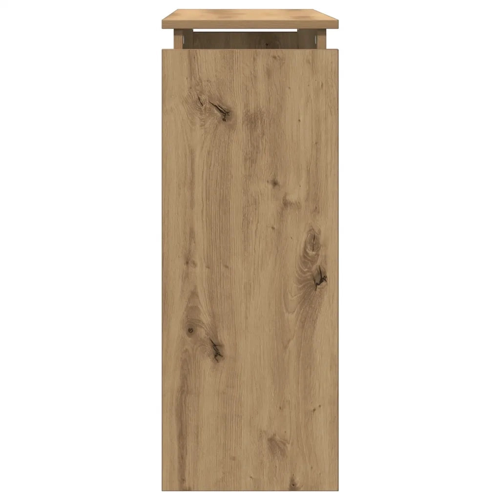 Tavolo Consolle Rovere Artigianale 80x30x80 cm in Truciolato 856625
