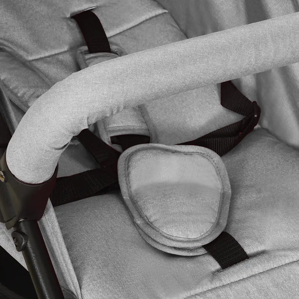 Passeggino Gemellare Grigio Chiaro in Acciaio cod mxl 71970