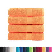Asciugamani Doccia SOLUND 4 pz | Teli per bagno Arancioni 70x140cm 600 g/m2