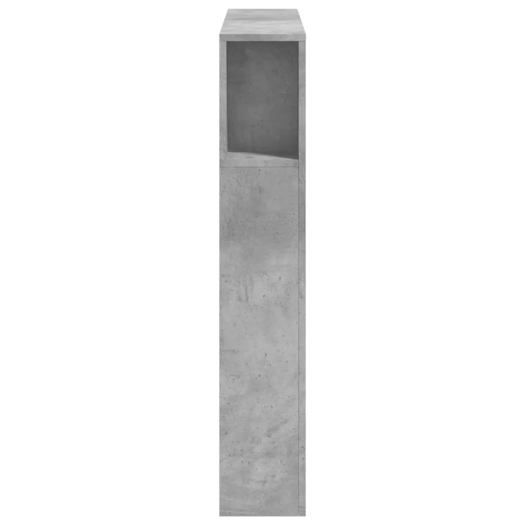 Testiera LED-Testata con LED-Testiera Decorativa Grigio Cemento 100x18,5x103,5 cm Legno Multistrato