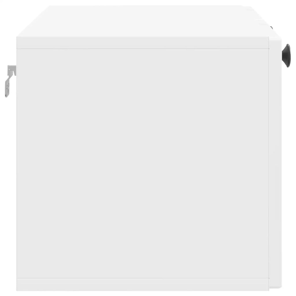 Mobile Porta TV da Muro Bianco Lucido 78,5 x 31 x 30 cm