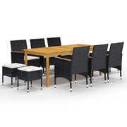 Set Mobili da Pranzo per Giardino 11 pz Nerocod mxl 117395