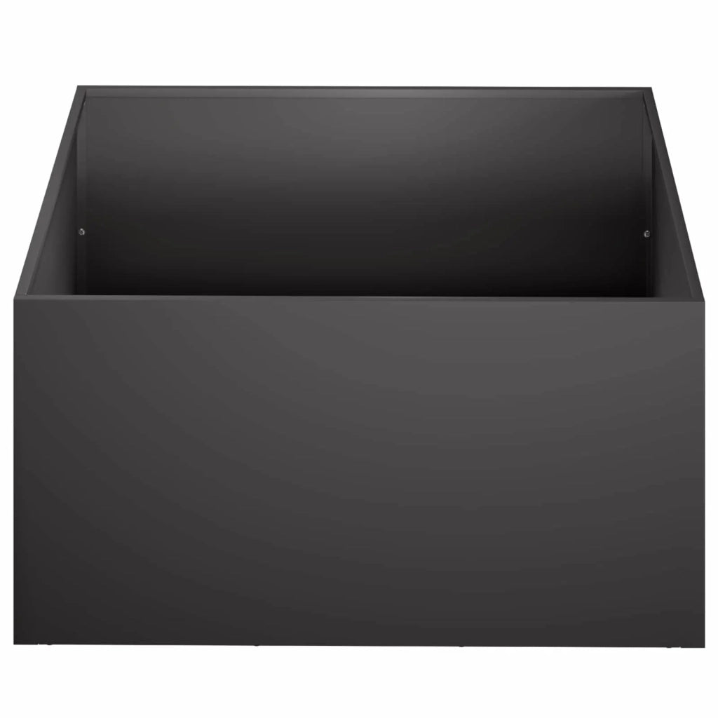Vaso da giardino 2 pz Nero 60 x 60 x 30 cm 8005051