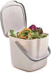 Bacetto per Rifiuti Biologici - Compostiera - Contenitore Rifiuti Cucina con Coperchio e Maniglia - 3 Litri - Contenitore Rifiuti Cucina - 20,5 x 18,5 x 16,7 - Realizzato in Italia - Libero da BPA