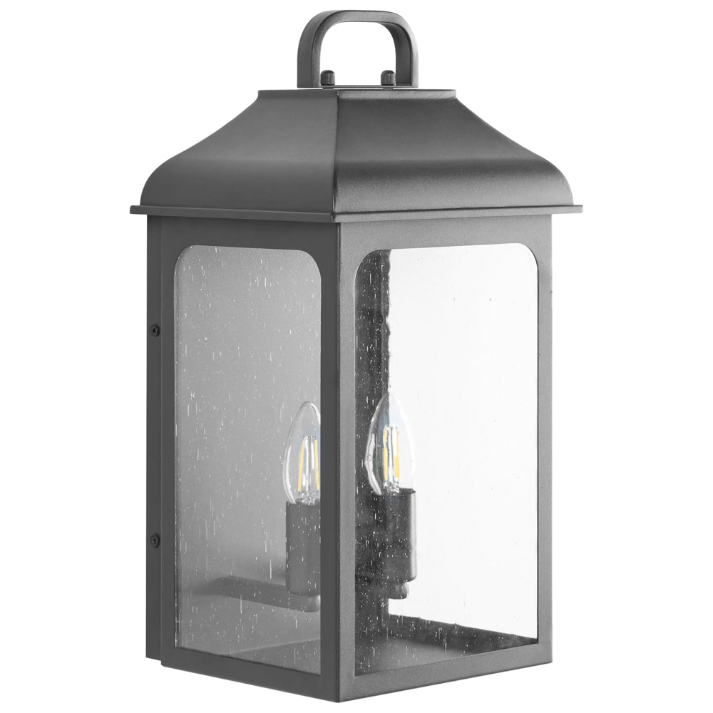 Lampada da Parete da Esterno in Metallo Nero Stile Tradizionale