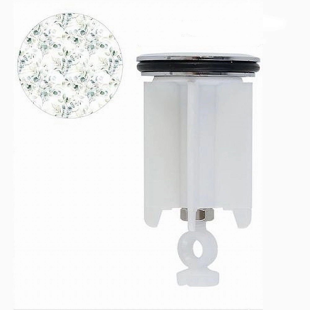 Trade Shop - Tappo Lavandino Bagno Lavabo Bidet Universale 40mm Con Motivo Fiori Foglie 87279 -