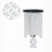 Trade Shop - Tappo Lavandino Bagno Lavabo Bidet Universale 40mm Con Motivo Fiori Foglie 87279 -