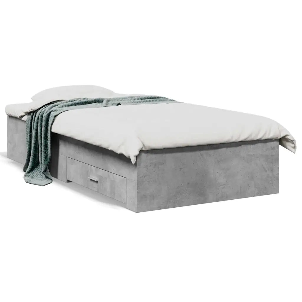 Giroletto Cassetti Grigio Cemento 90x200 cm Legno Multistratocod mxl 91959