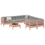 Set Divani Giardino 9 pz Cuscini Legno Massello Abete Douglas 3299375