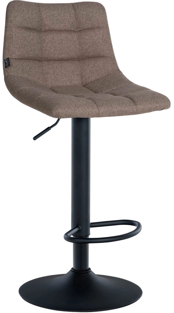 Set di 2 sgabelli da bar Jerry Fabric Tortora,nero