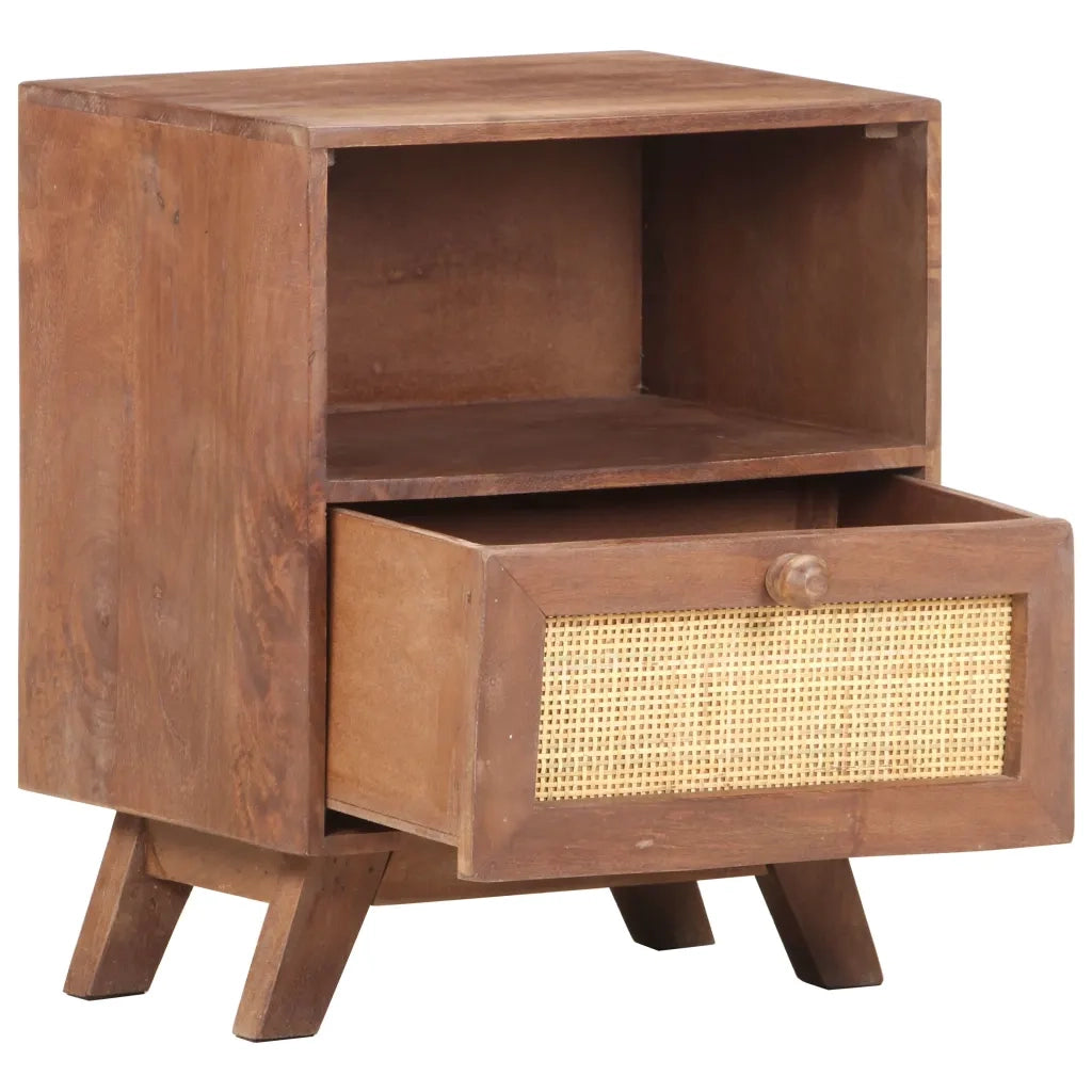 Comodino 40x30x50 cm in Legno Massello di Mango cod mxl 30130