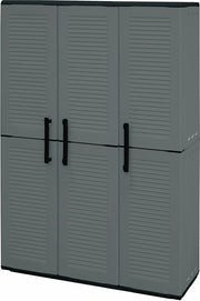 ARMADIO ALTO IN POLIPROPILENE CON 3 ANTE E 3 RIPIANI 102 X 37 X H163 CM