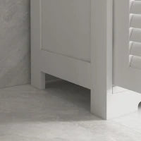 kleankin Mobiletto per il Bagno con Armadio a 2 Porte, Ripiano Regolabile, 2 Cassetti, Nicchia, 61 x 30,5 x 109,5 cm Bianco