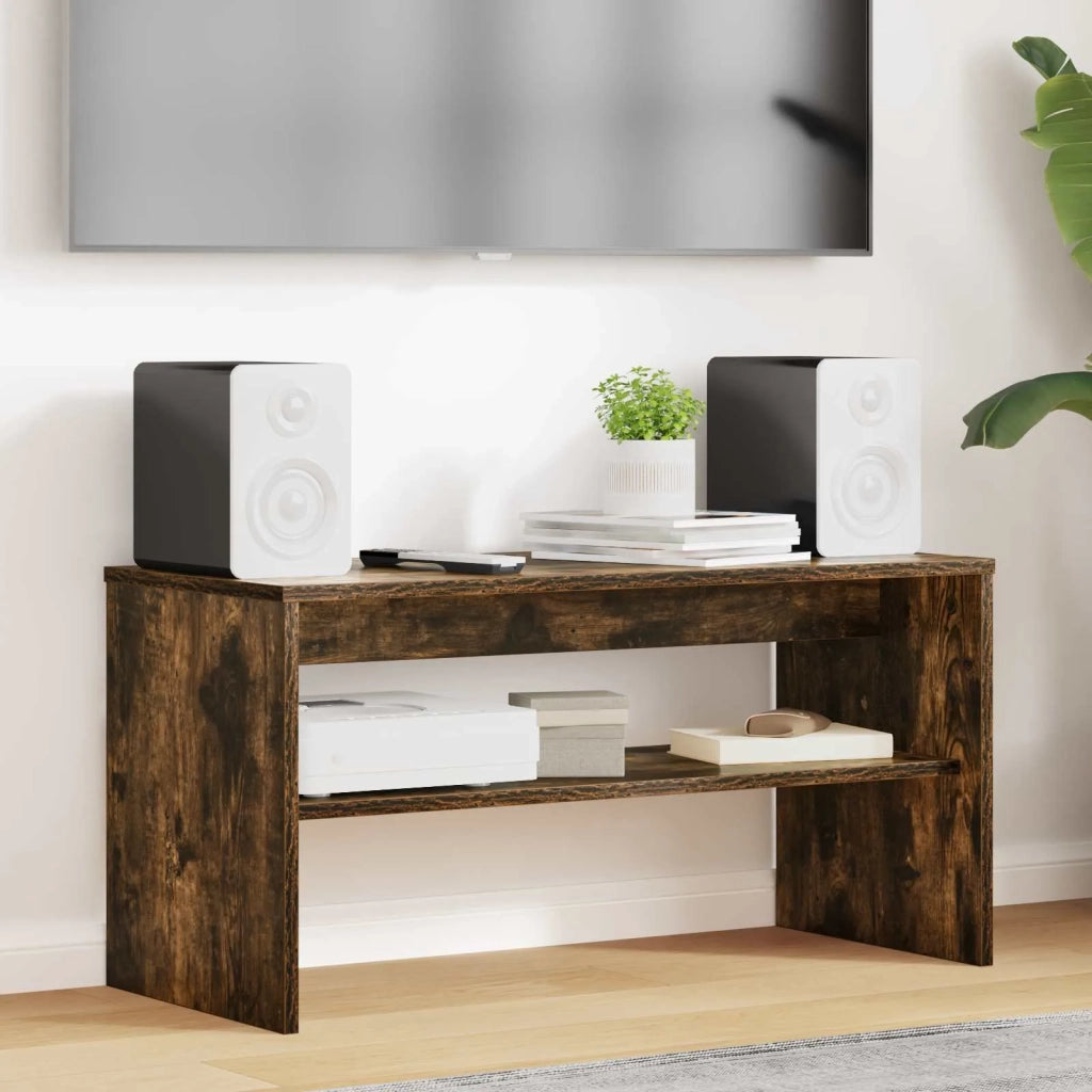 Mobile TV-Credenza per TV Rovere fum¨¦ 80 x 35 x 40 cm Legno multistrato