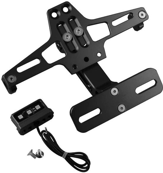 Sostegno per targa motorizzata flessibile con LED per R25 R3 MT03 MSX - Struttura in alluminio, telaio CNC, regolabile