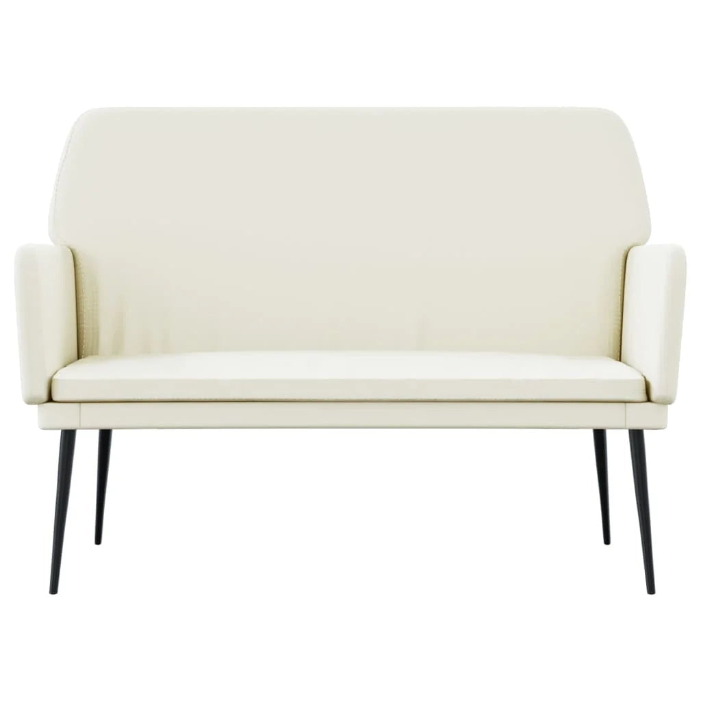Panca/panca in velluto crema 108 x 79 x 79 cm 02_0010574