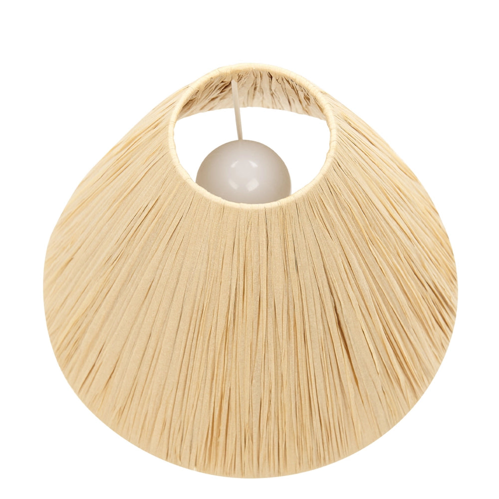 Lampada da tavolo Base in ceramica bianca Paralume in carta naturale Luce da comodino