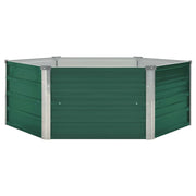 Fioriera rialzata per piante e fiori giardino 129 x 129 x 46 cm acciaio zincato verde 02_0000791