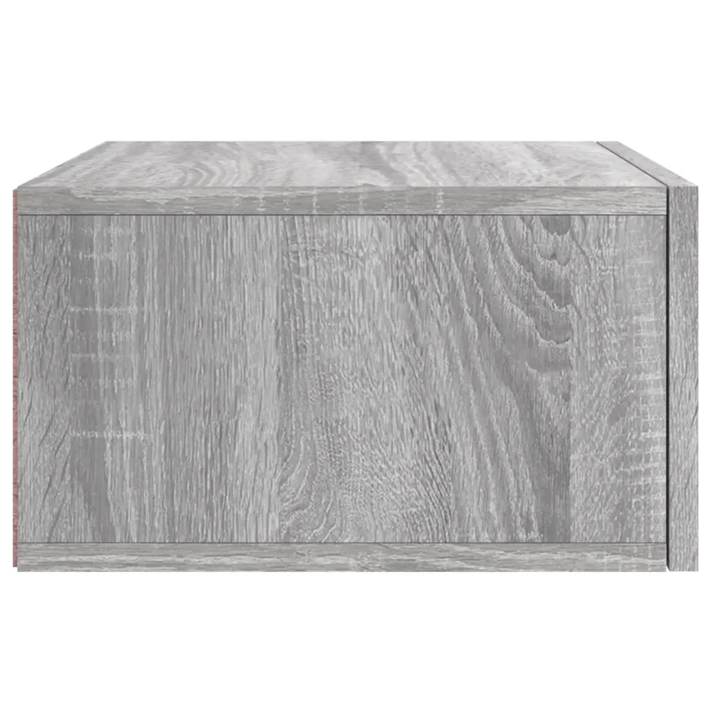 Set di 2 Comodini | Armadio da Notte | Mobiletto da notte a Muro Grigio Sonoma 35x35x20 cm