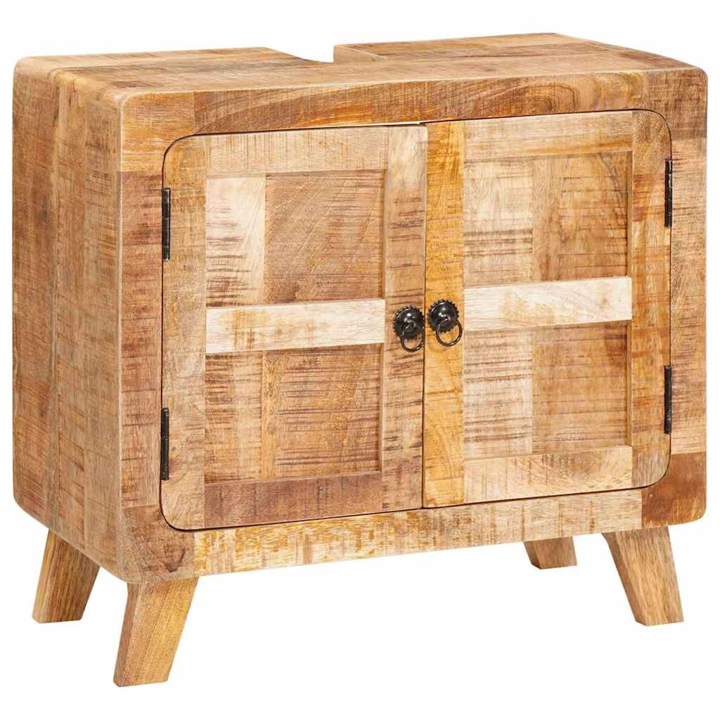 Mobiletto da bagno moderno con capiente spazio di archiviazione 60 x 33 x 55 cm legno marrone 02_0058083