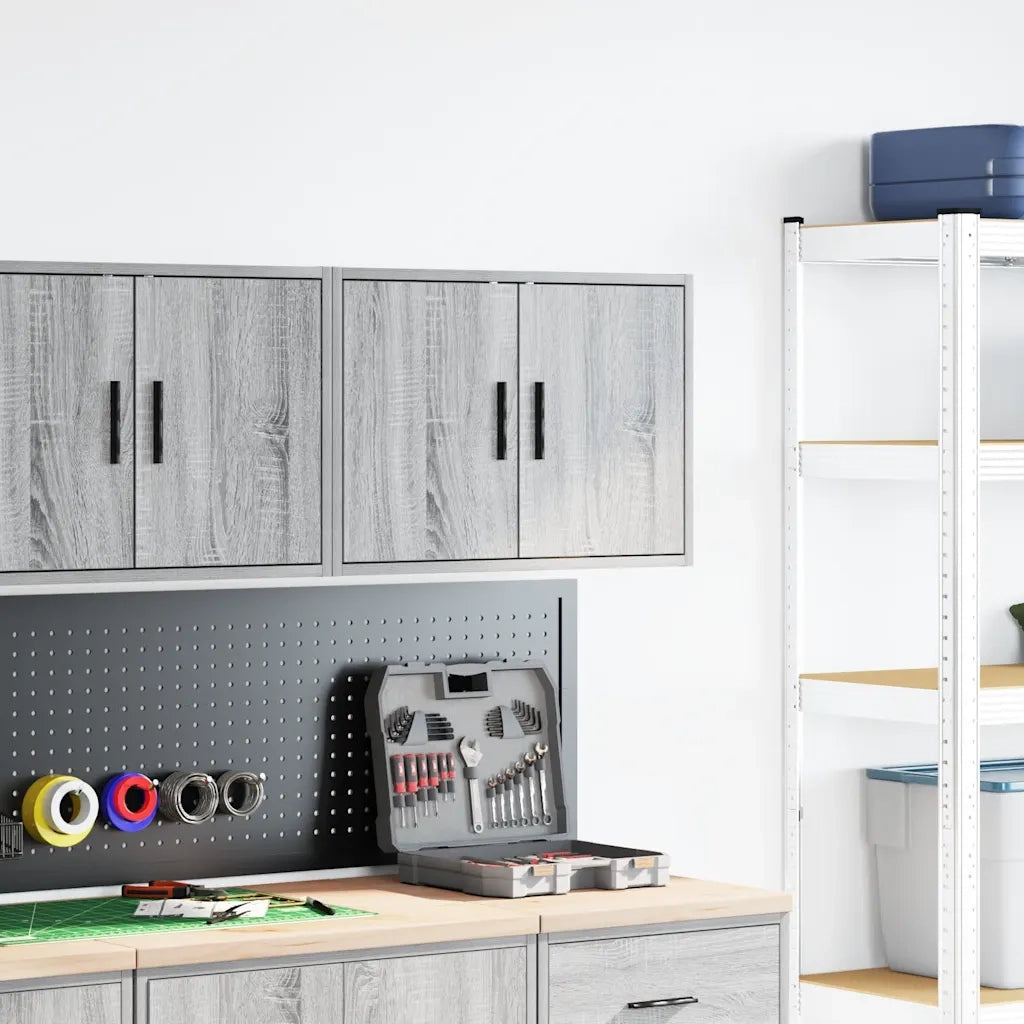 Pensile per Garage Grigio Sonoma in Legno Multistrato 860653