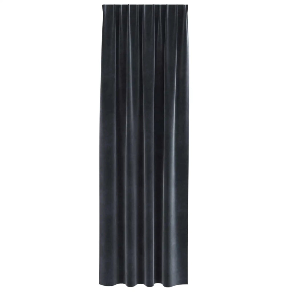 Tende oscuranti 2 pcs Grigio scuro 140 x 260 cm Velluto 4107232