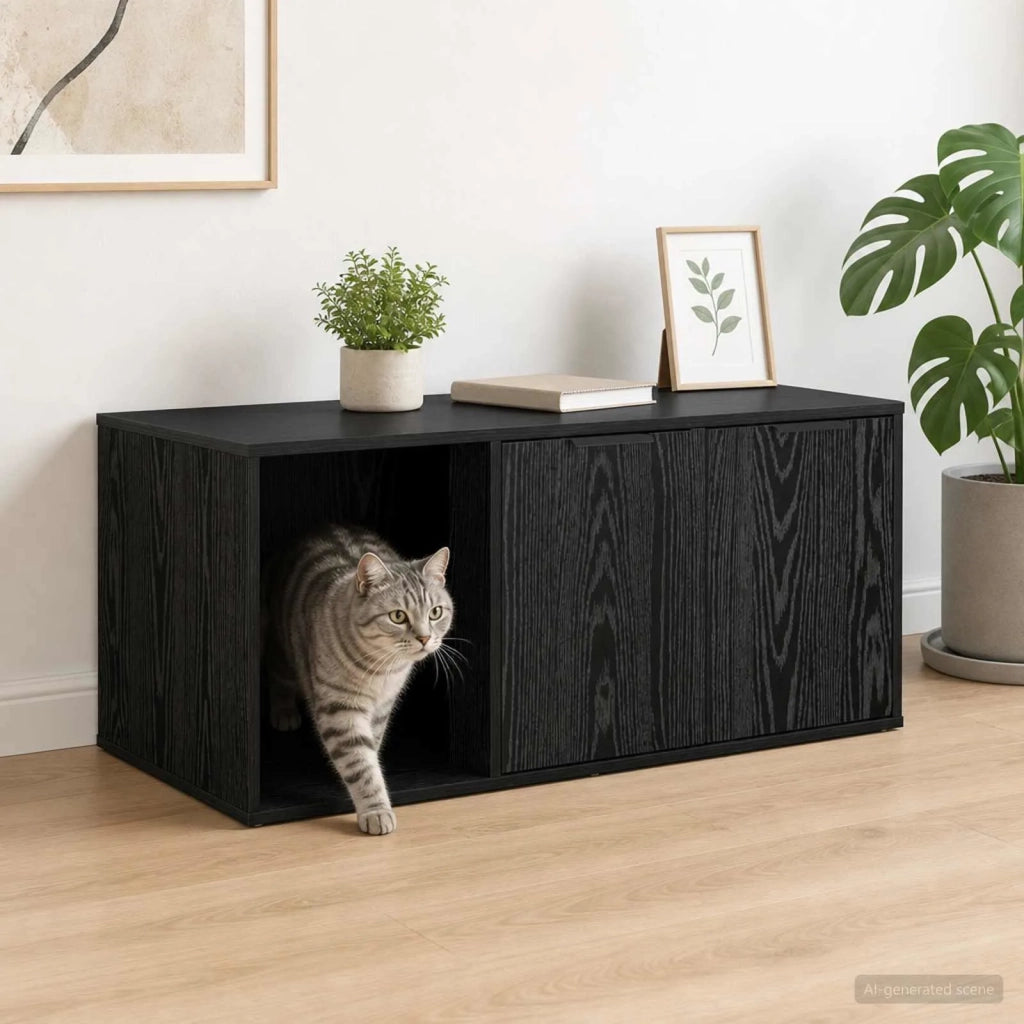 Mobile per gatti Rovere Nero 100 x 49 x 45 cm 8014752