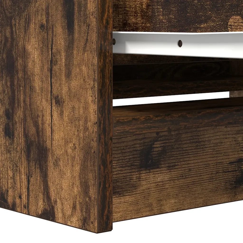 Mobile TV Rovere Fumo 80x35x54 cm in Legno Multistrato