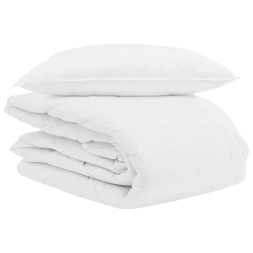 Duvet Estivo con cuscino 2 pcs Bianco Piuma d'anatra 3376278