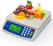 Ponderatore elettronico per cucina - Capacità di pesatura 30kg - Grande ponderatore per alimenti e frutta - Display LCD - Funzione di taratura - Conversore di unità di misura di peso - Ponderatore digitale preciso con funzione di conteggio porzioni