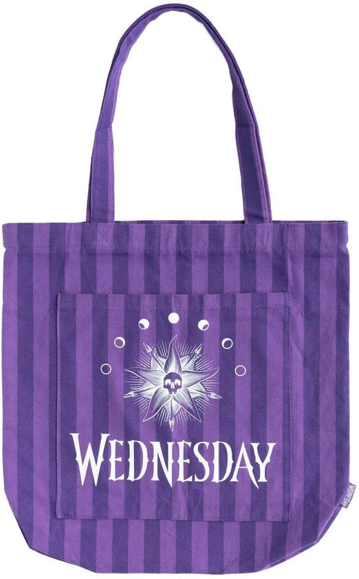 Borsa da Spesa in Cotone Wednesday Addams - Borsa da Spesa Tote Officiale Fan Item Netflix Wednesday