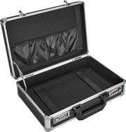 Cassa di Sicurezza Portatile, 36 x 23,88 x 11,43 cm, Contenitori di Archiviazione Portatili con Due Combinazioni di Chiusure, Cassaforte per Oggetti Personalizzati, Cassetti per Medicinali, Borsa da Viaggio - Nero
