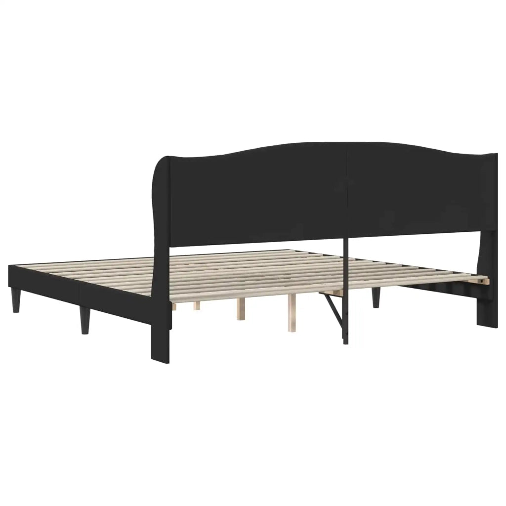 Struttura del letto con testiera Nero 180 x 200 cm Similpelle 3414689