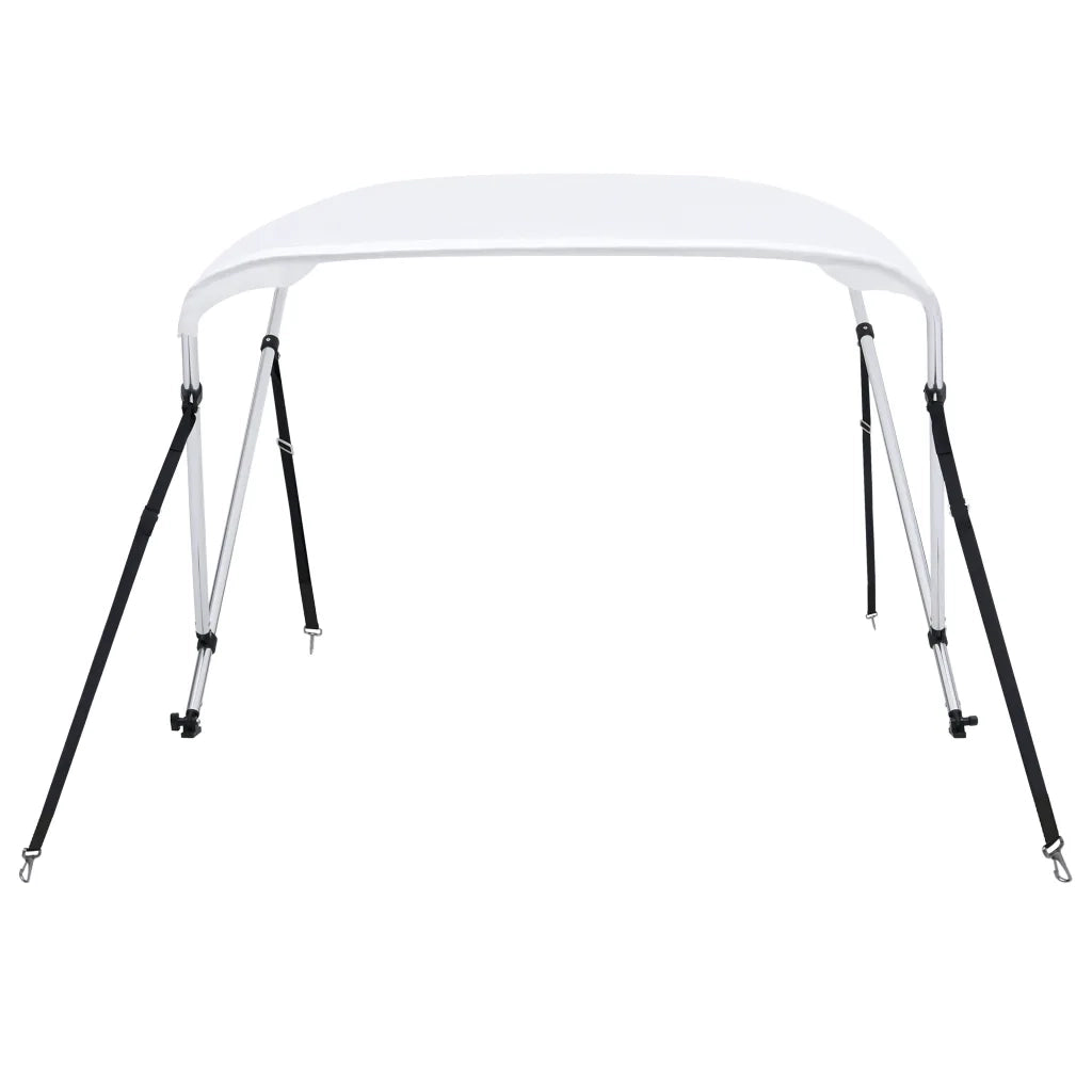 Bimini di Prua con Tendalino a 2 Archi-Tenda da Sole per Bimini di Prua Bianco 150x120x110 cm