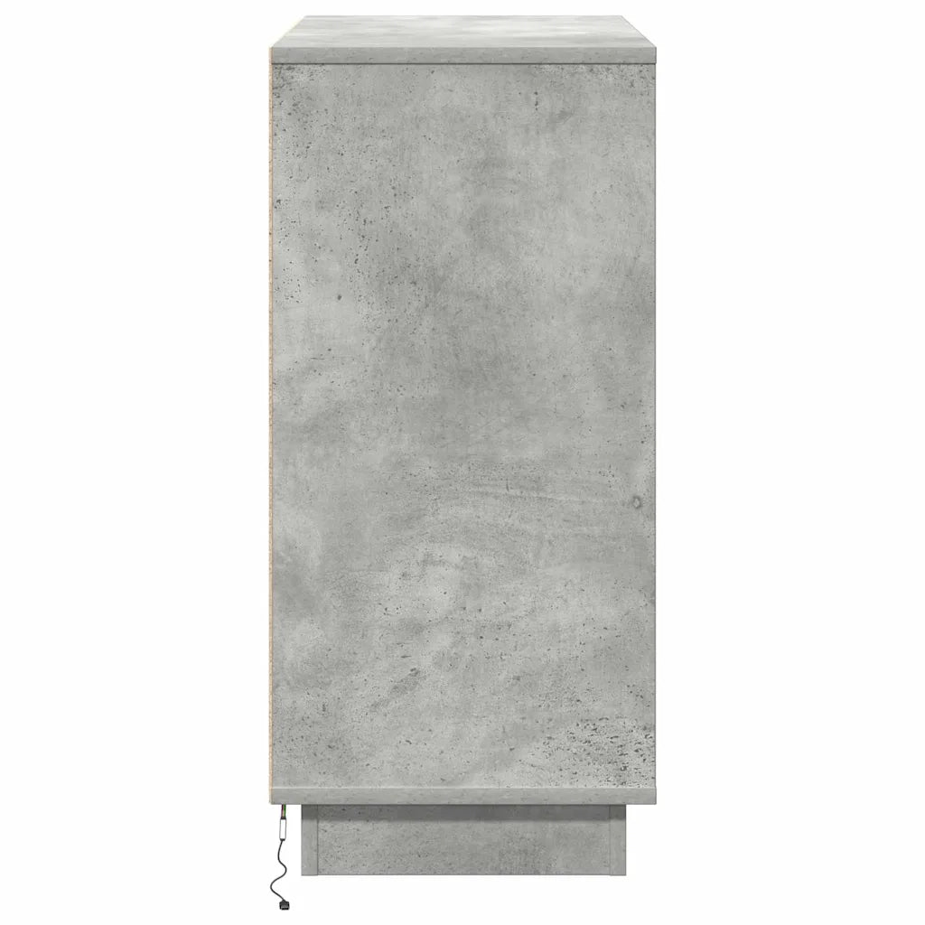 Madia LED Grigio cemento 71 x 34,5 x 75 cm Legno multistrato 869653