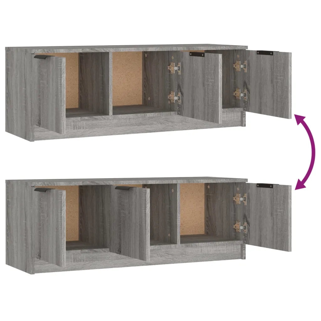 Mobile TV Grigio Sonoma 102x35x36,5 cm in Legno Multistrato cod mxl 21126