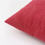Set di cuscini in flanella di velluto per soggiorno - 50 x 50 cm - rosso