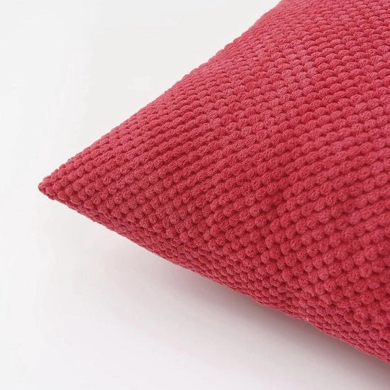 Set di cuscini in flanella di velluto per soggiorno - 50 x 50 cm - rosso
