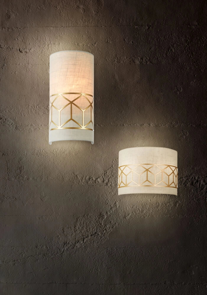 Applique Maytoni Messina ottone oro paralume E14 H223-WL-01-G